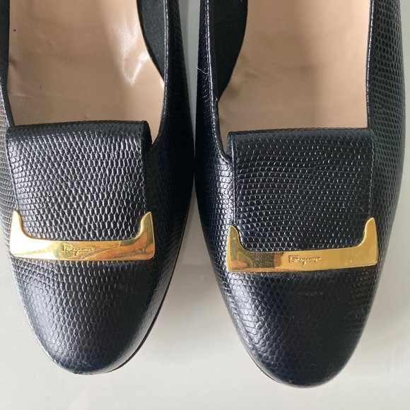 SALVATORE FERRAGAMO Black pumps 10.5 - Picture 3 of 9